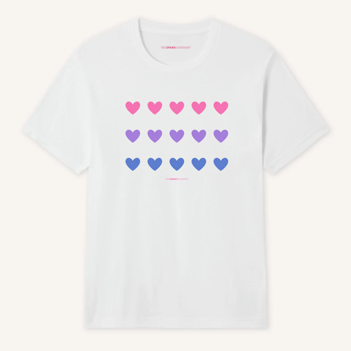 Bisexual Hearts LGBTQ+ Pride T-Shirt - Image 3