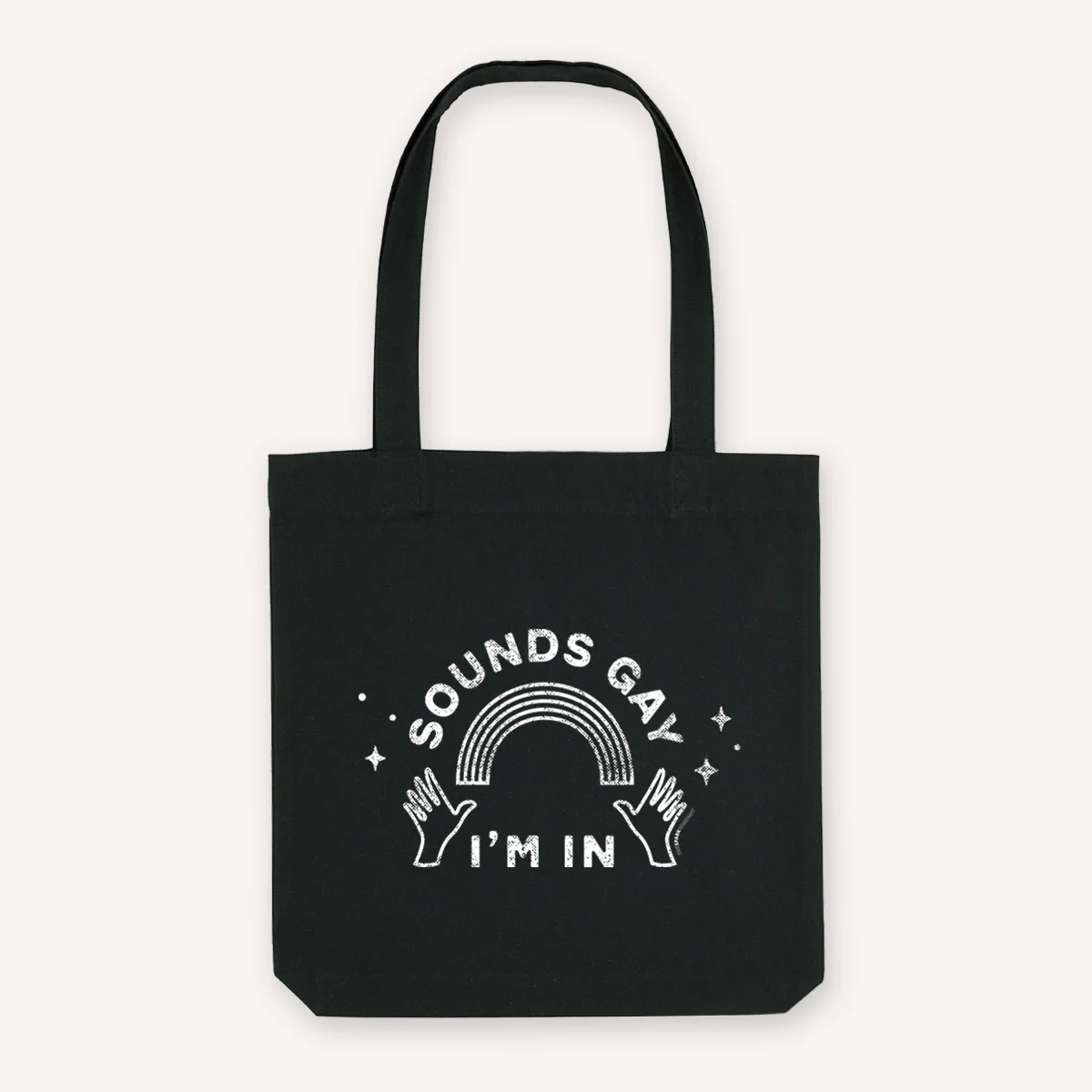 Distressed Sounds Gay Strong As Hell Tote Bag