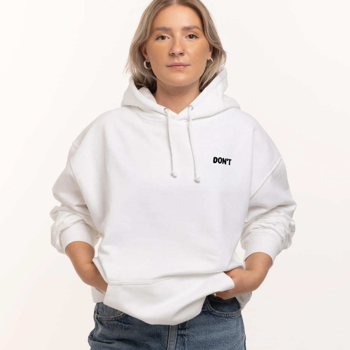 Don't Embroidered Hoodie - Image 2