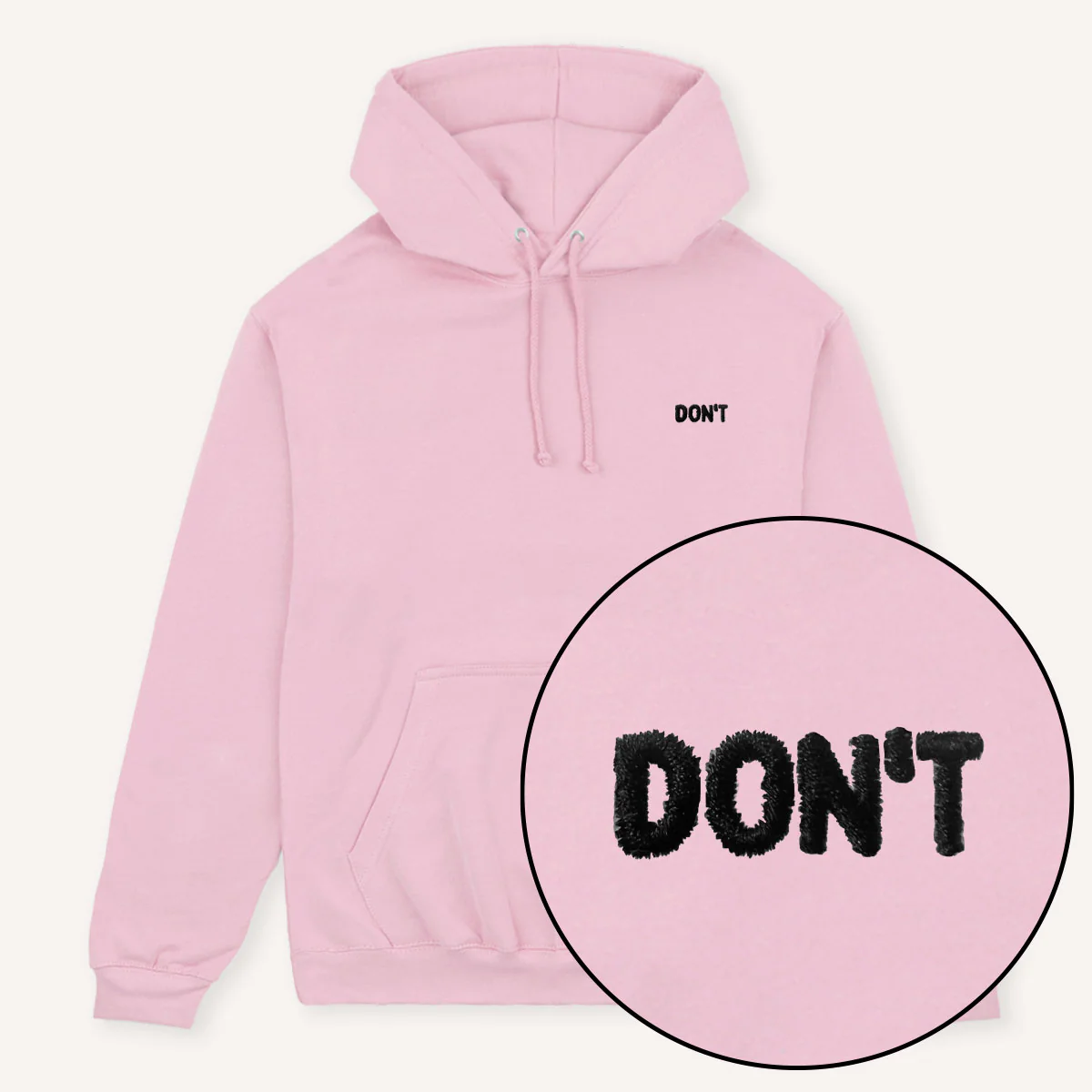 Don't Embroidered Hoodie - Image 3