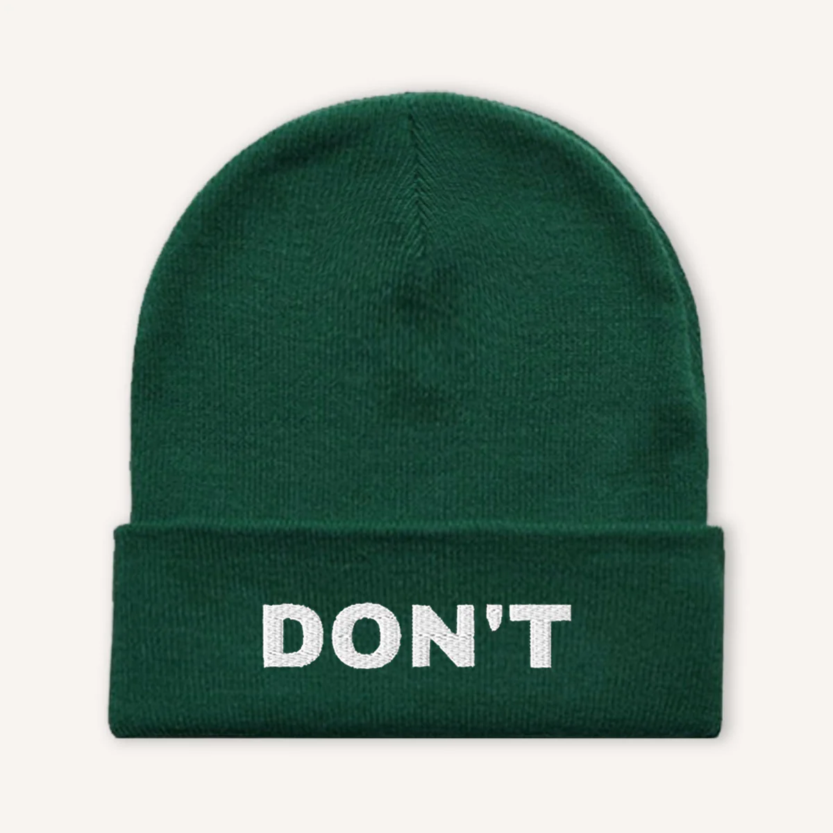 Don't Embroidered Beanie Hat - Image 3