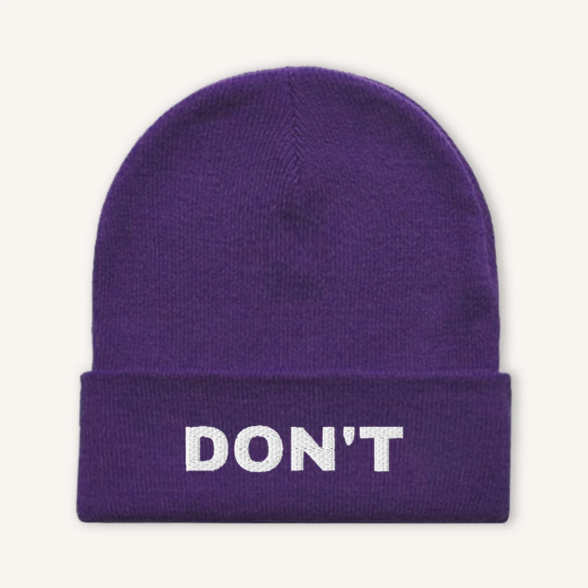 Don't Embroidered Beanie Hat - Image 4