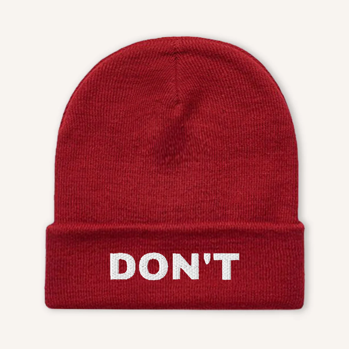 Don't Embroidered Beanie Hat - Image 6