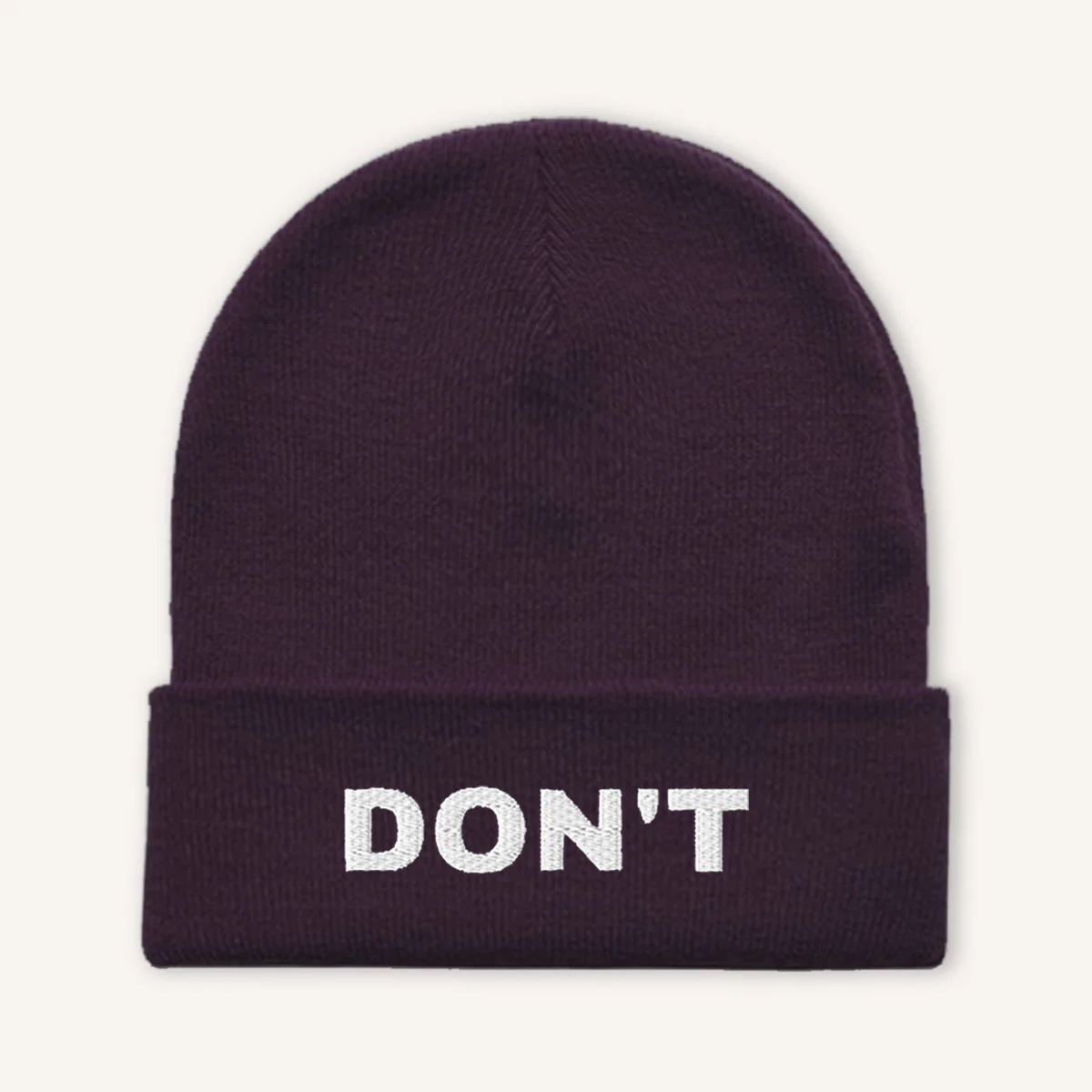 Don't Embroidered Beanie Hat - Image 7