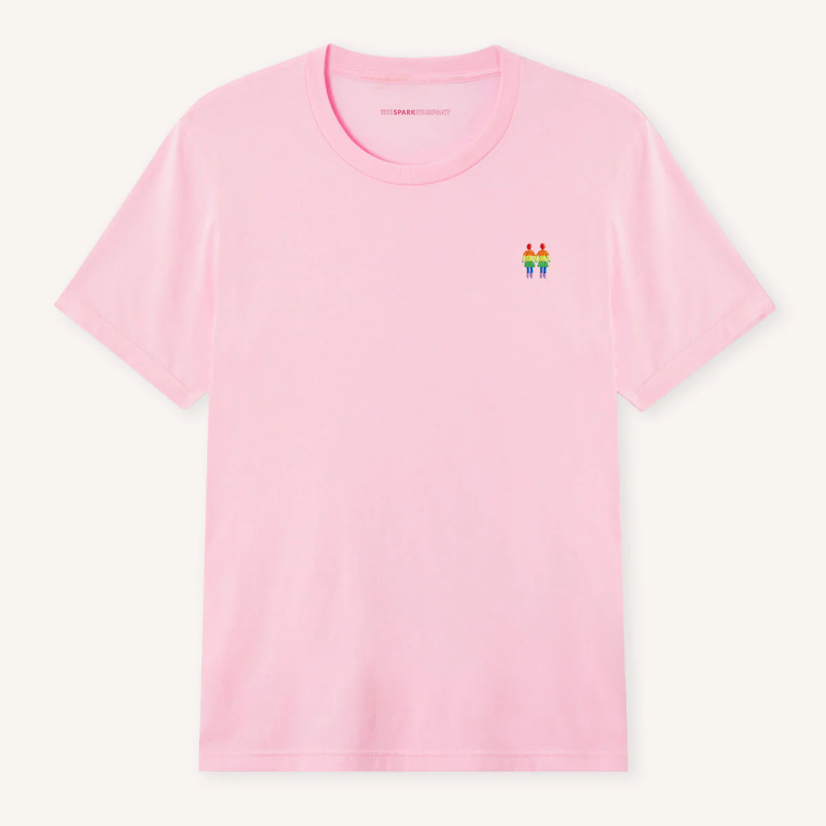 Holding Hands Embroidered Pride T-Shirt - Image 3
