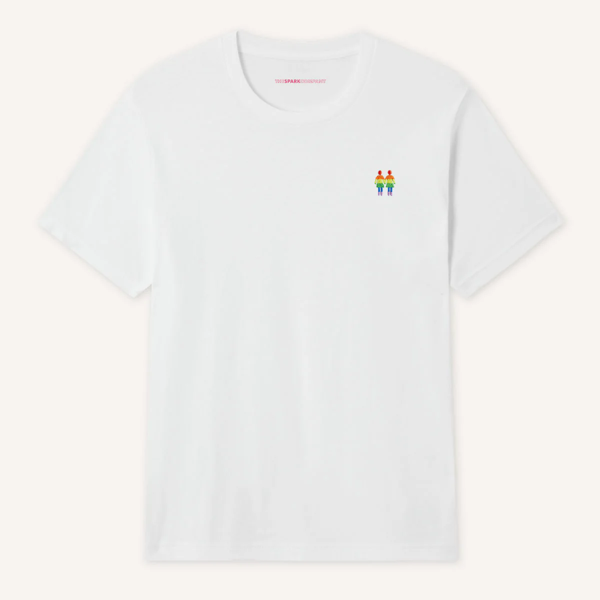 Holding Hands Embroidered Pride T-Shirt - Image 4