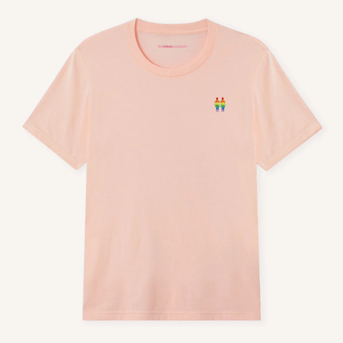 Holding Hands Embroidered Pride T-Shirt - Image 5