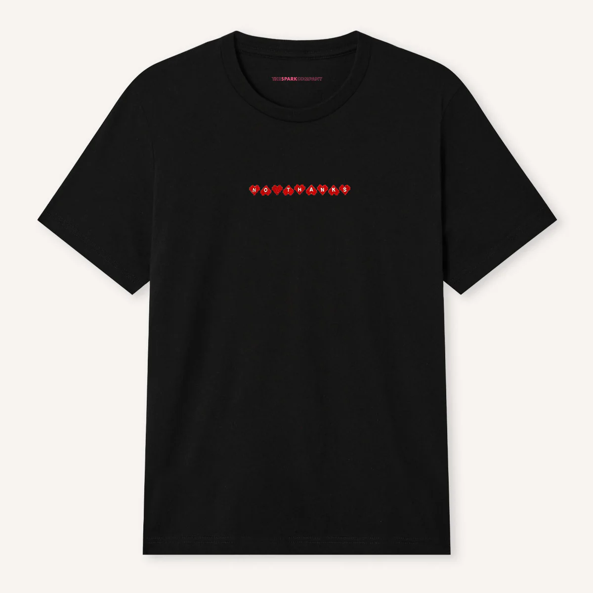 No Thanks Embroidered T-Shirt - Image 3