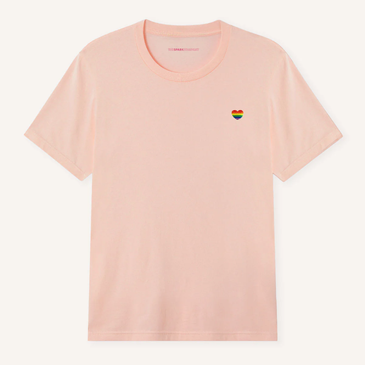Rainbow Heart Embroidery Detail T-Shirt - Image 4