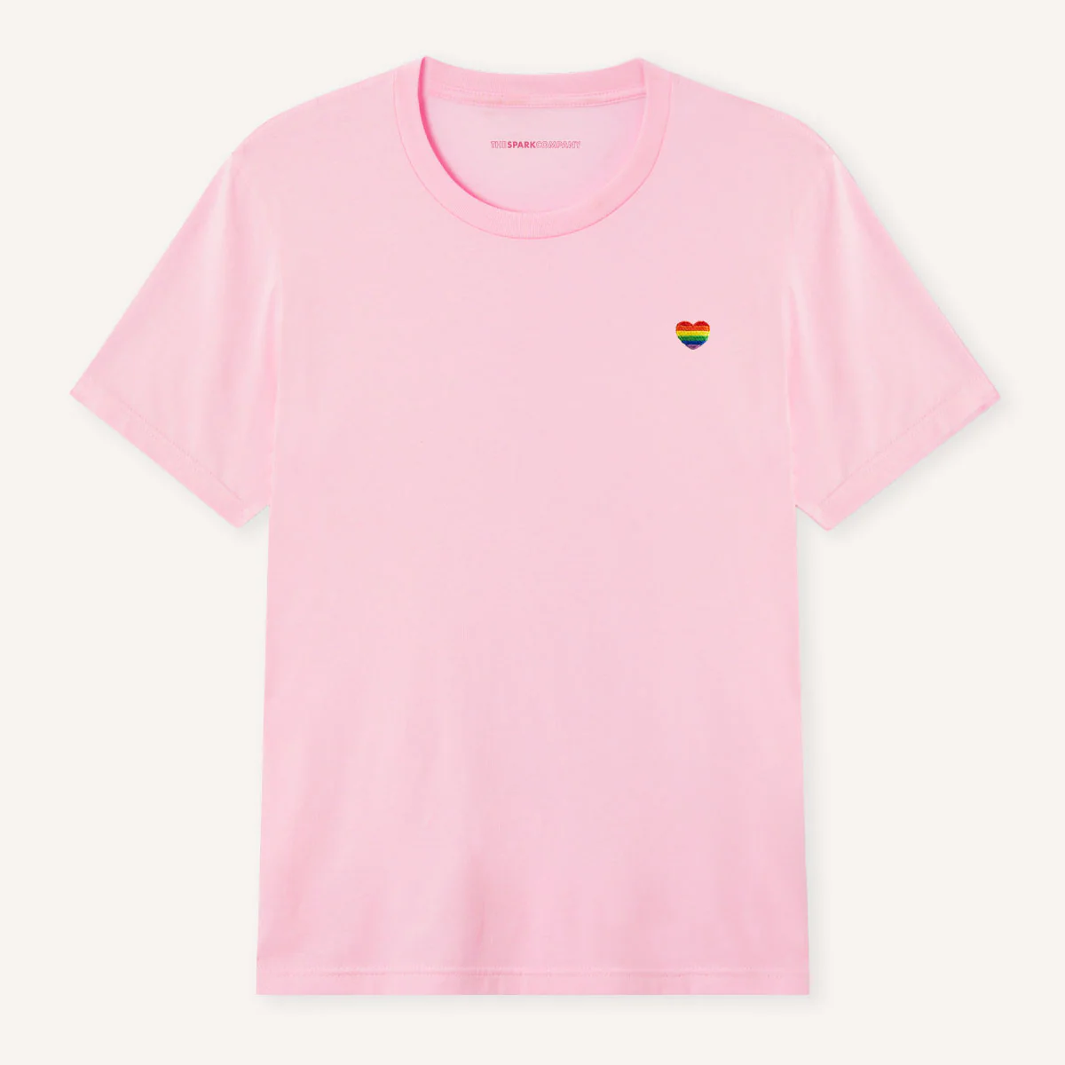 Rainbow Heart Embroidery Detail T-Shirt - Image 5