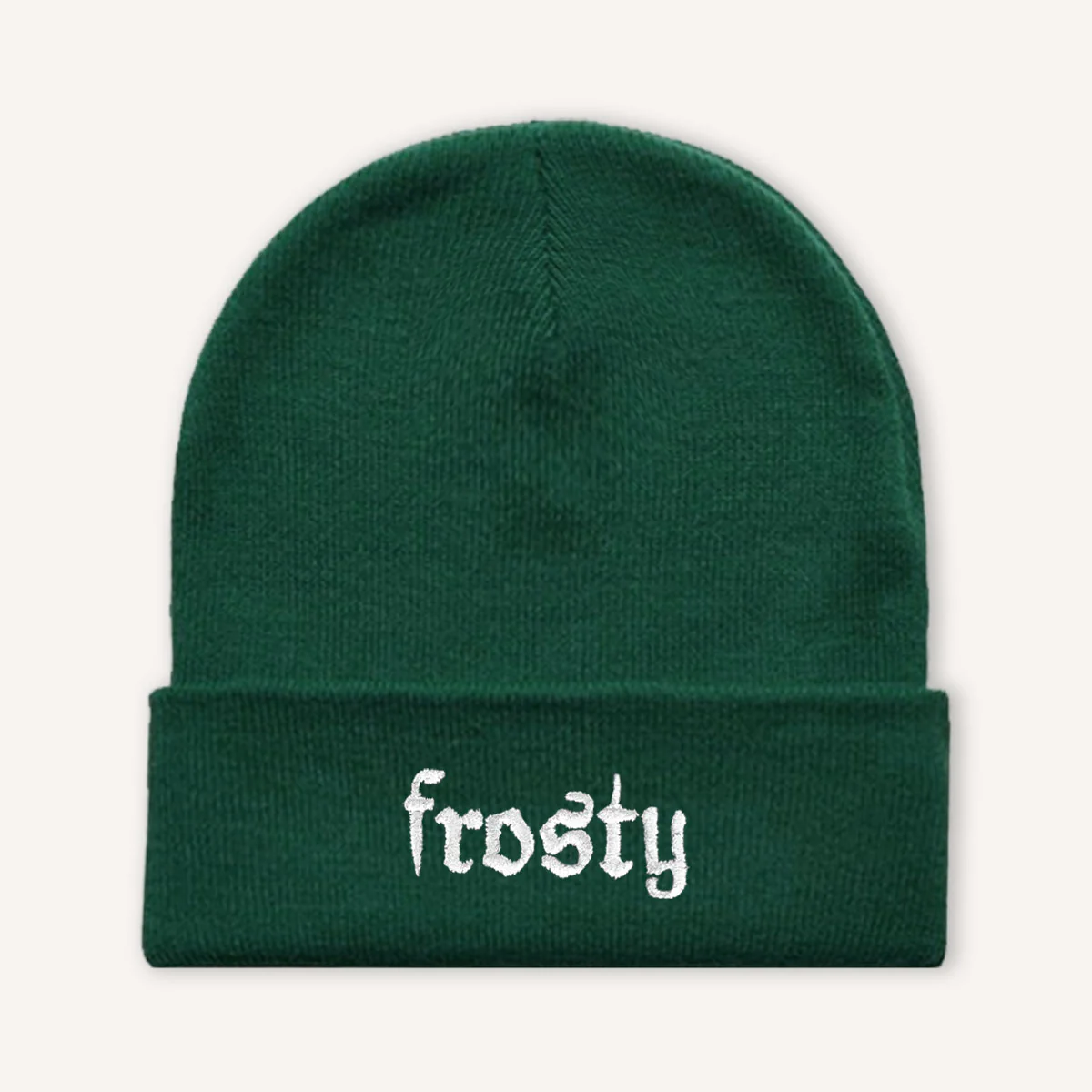 Frosty Embroidered Beanie Hat - Image 3
