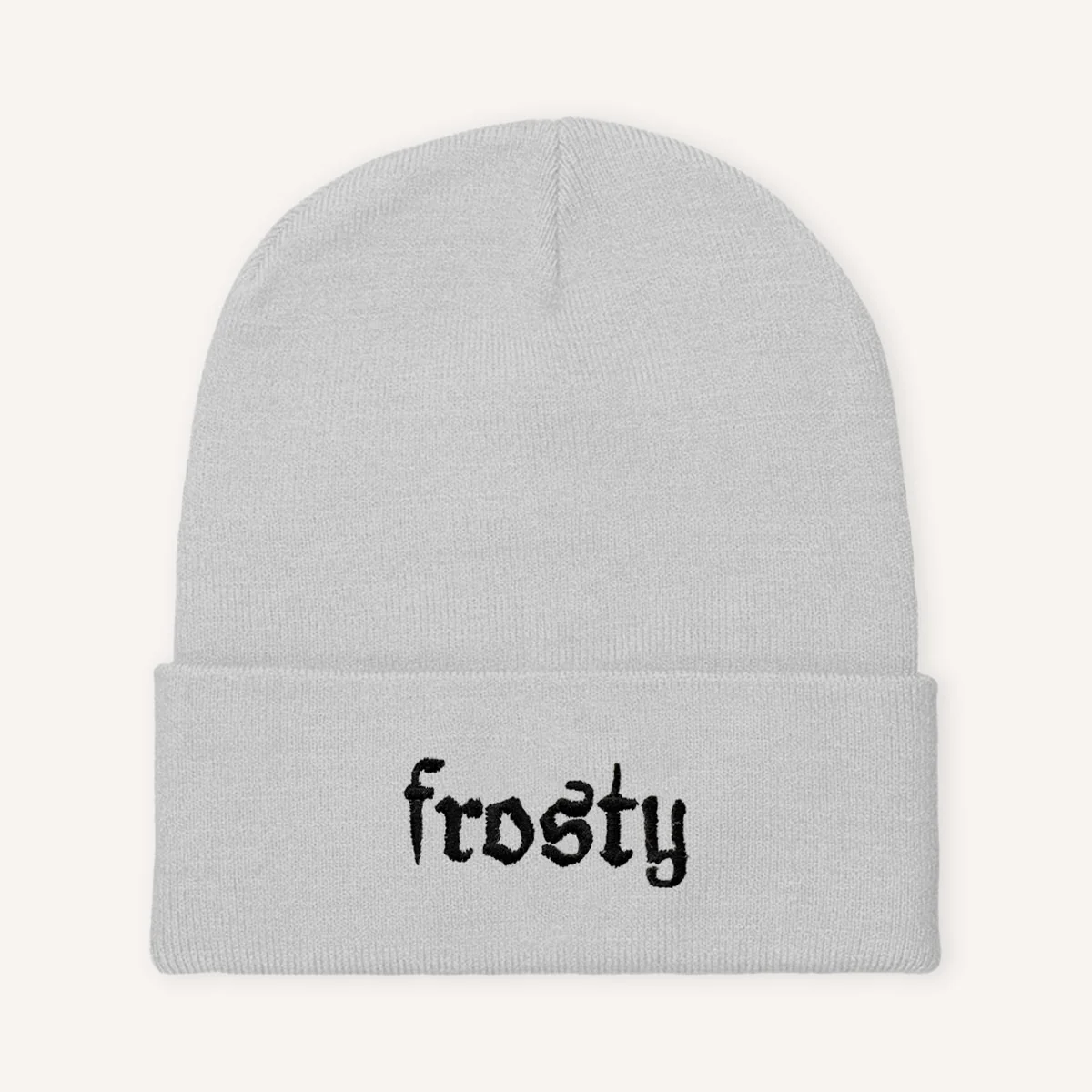 Frosty Embroidered Beanie Hat - Image 4