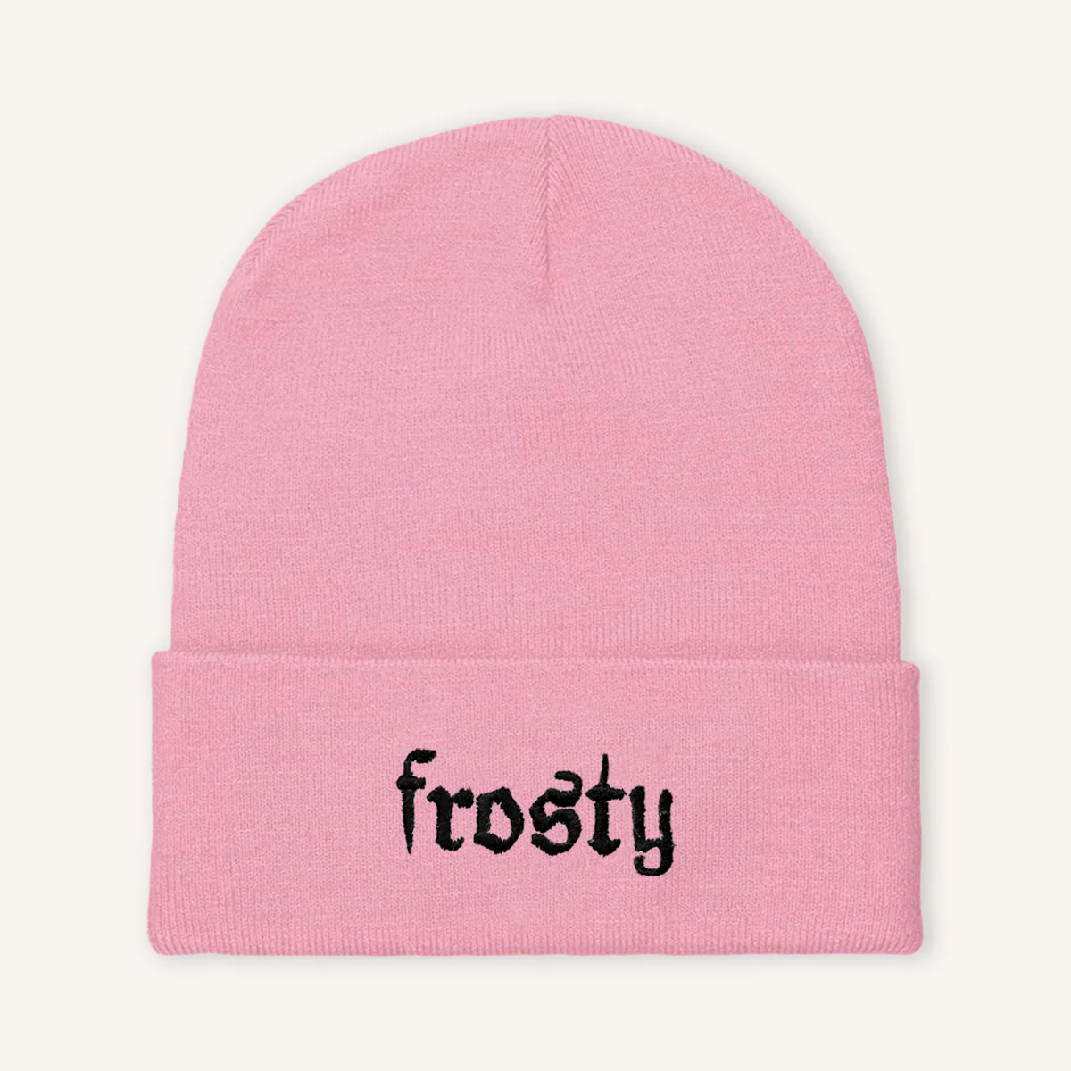 Frosty Embroidered Beanie Hat - Image 5