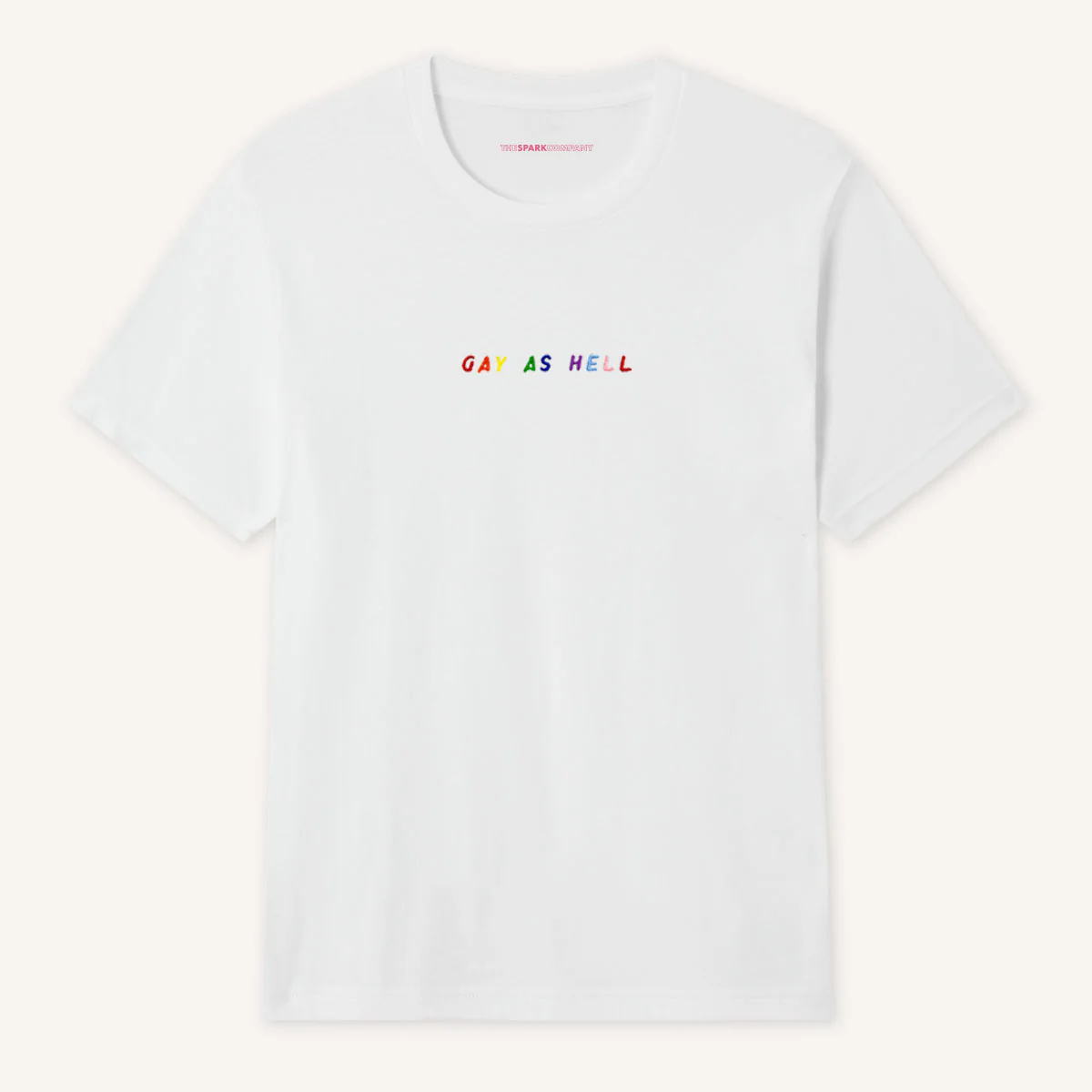 Gay As Hell Embroidery Detail T-Shirt - Image 3