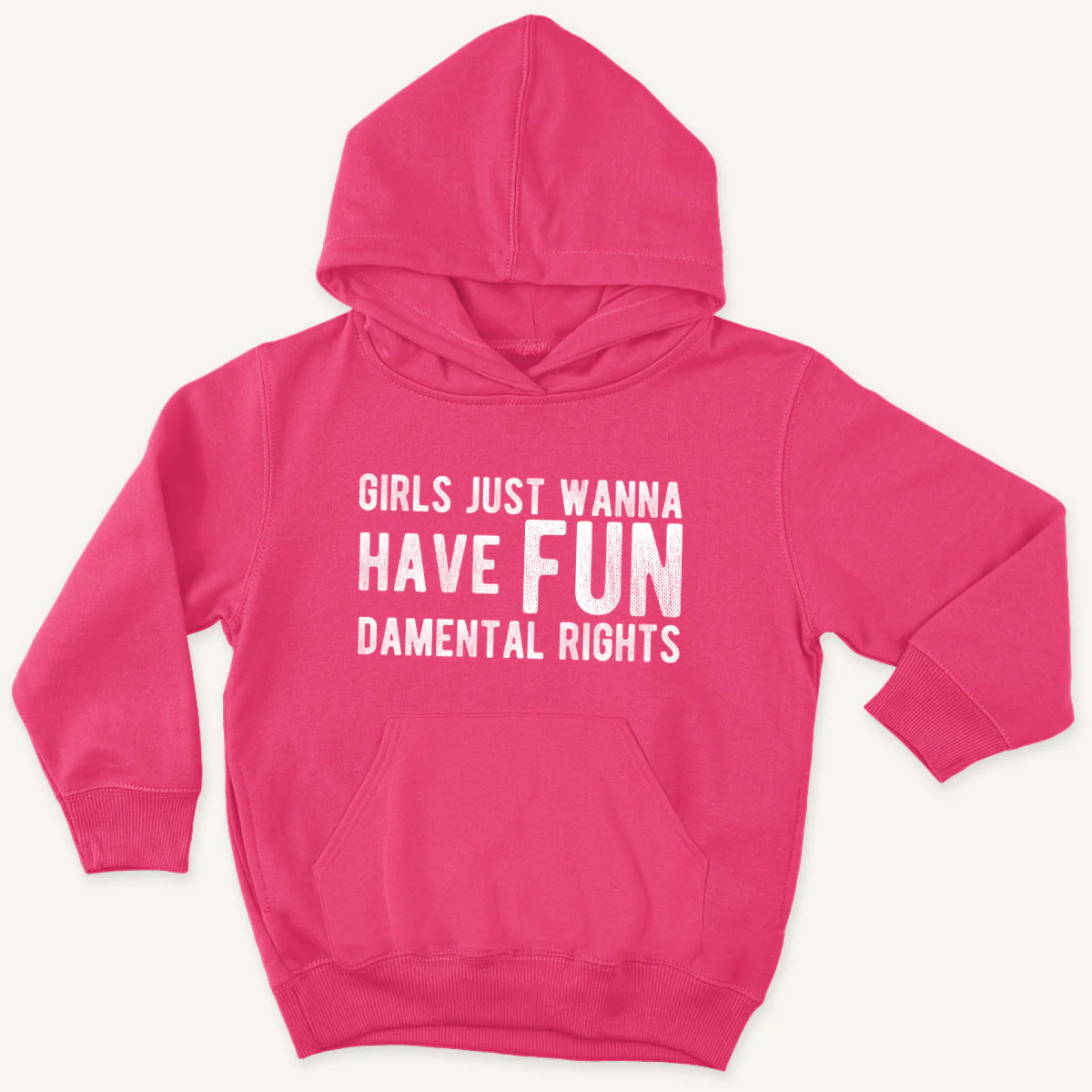 Girls Just Wanna Have Fundamental Rights Kids Hoodie - Image 4
