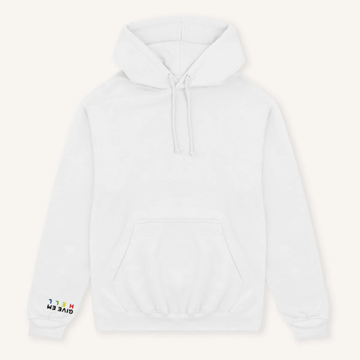 Give Em' Hell Embroidery Detail Hoodie - Image 3