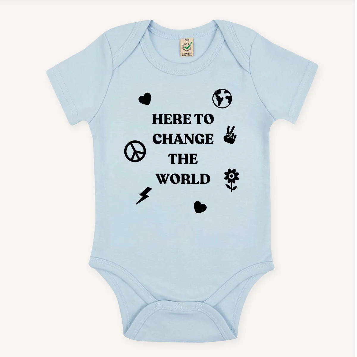 Here To Change The World Babygrow - Image 2