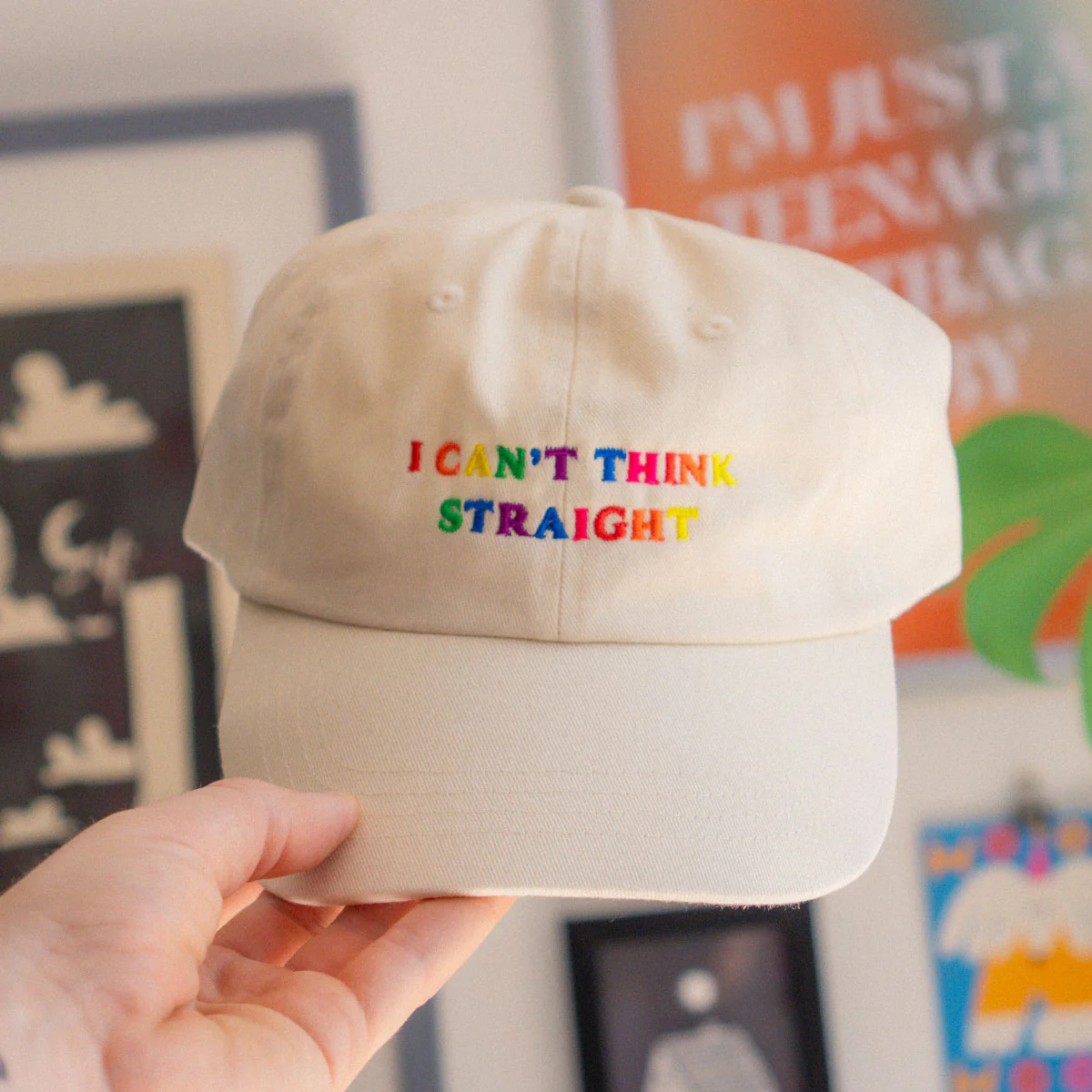 I Can't Think Straight Slogan Cap - Image 5