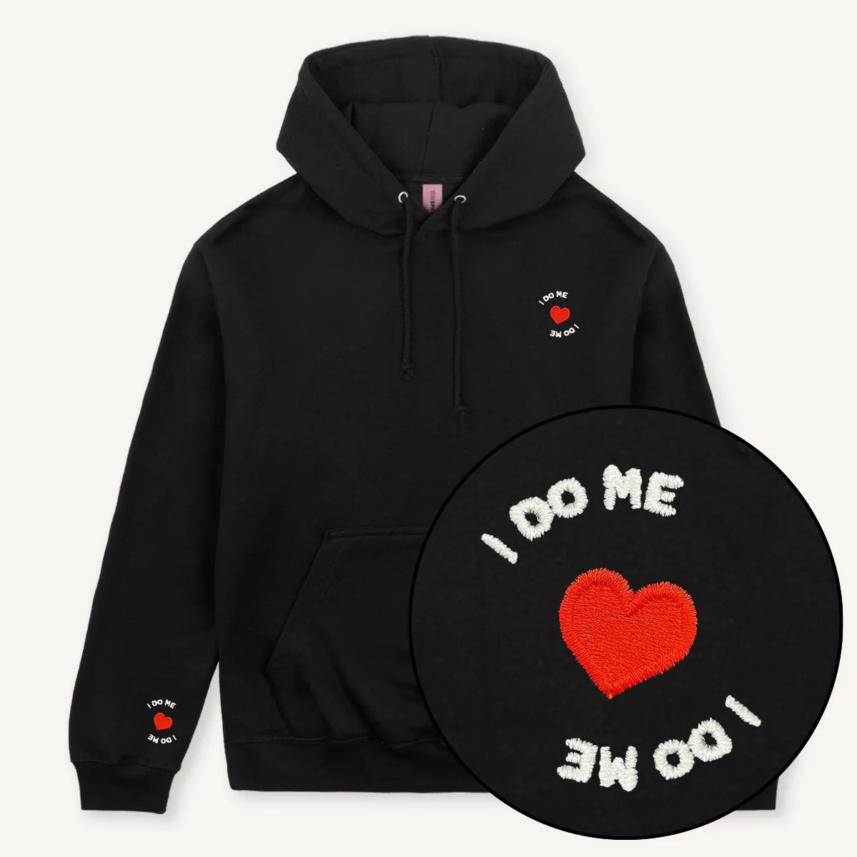 I do Me Tiny Embroidery Detail Hoodie