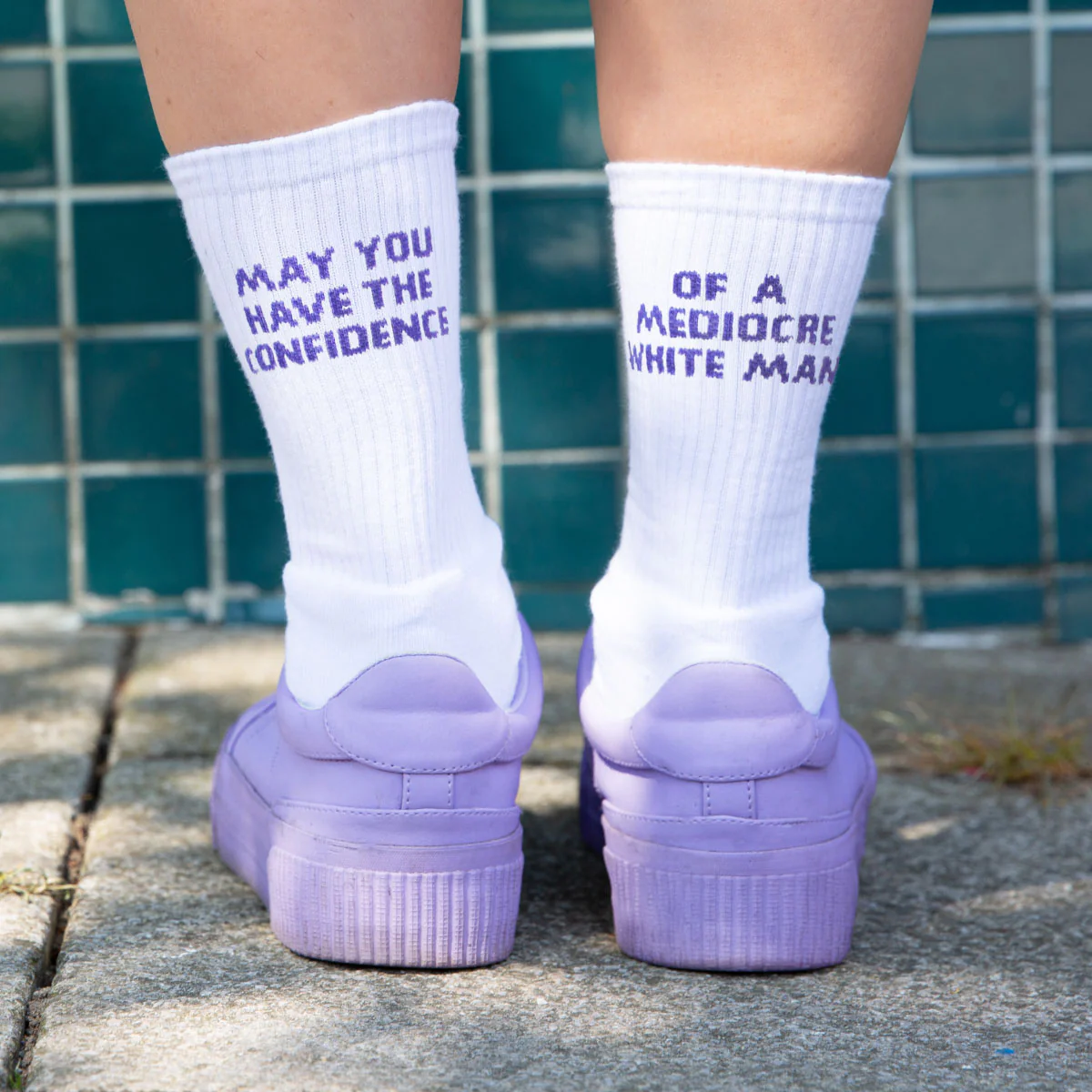 May You Have The Confidence Of A Mediocre White Man Socks - Image 3