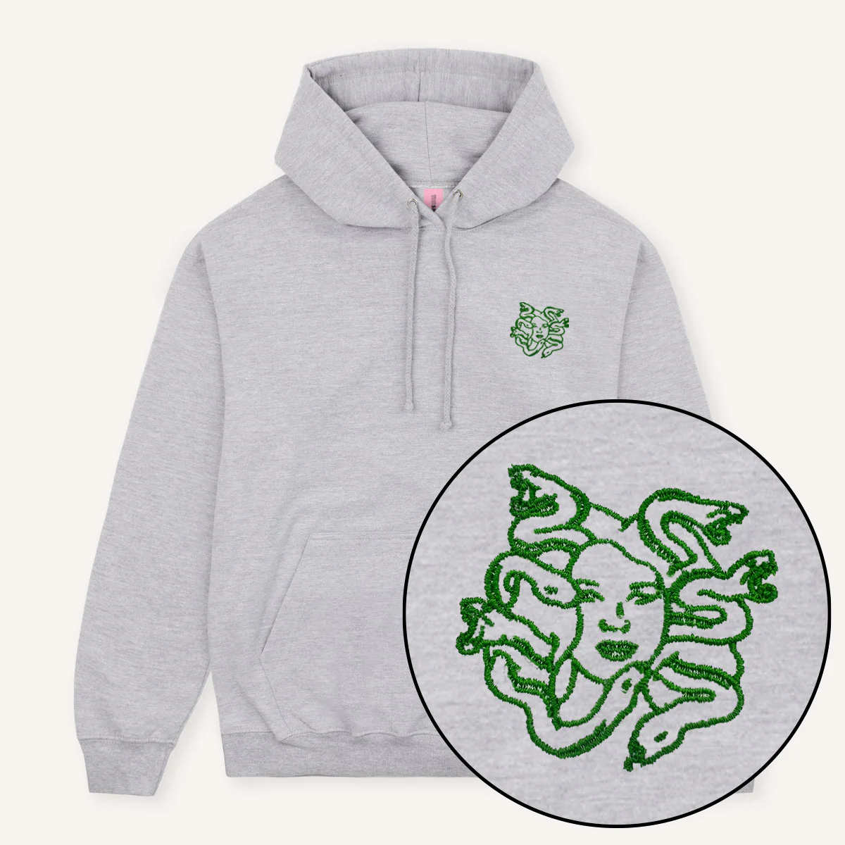 Medusa Embroidered Hoodie - Image 4