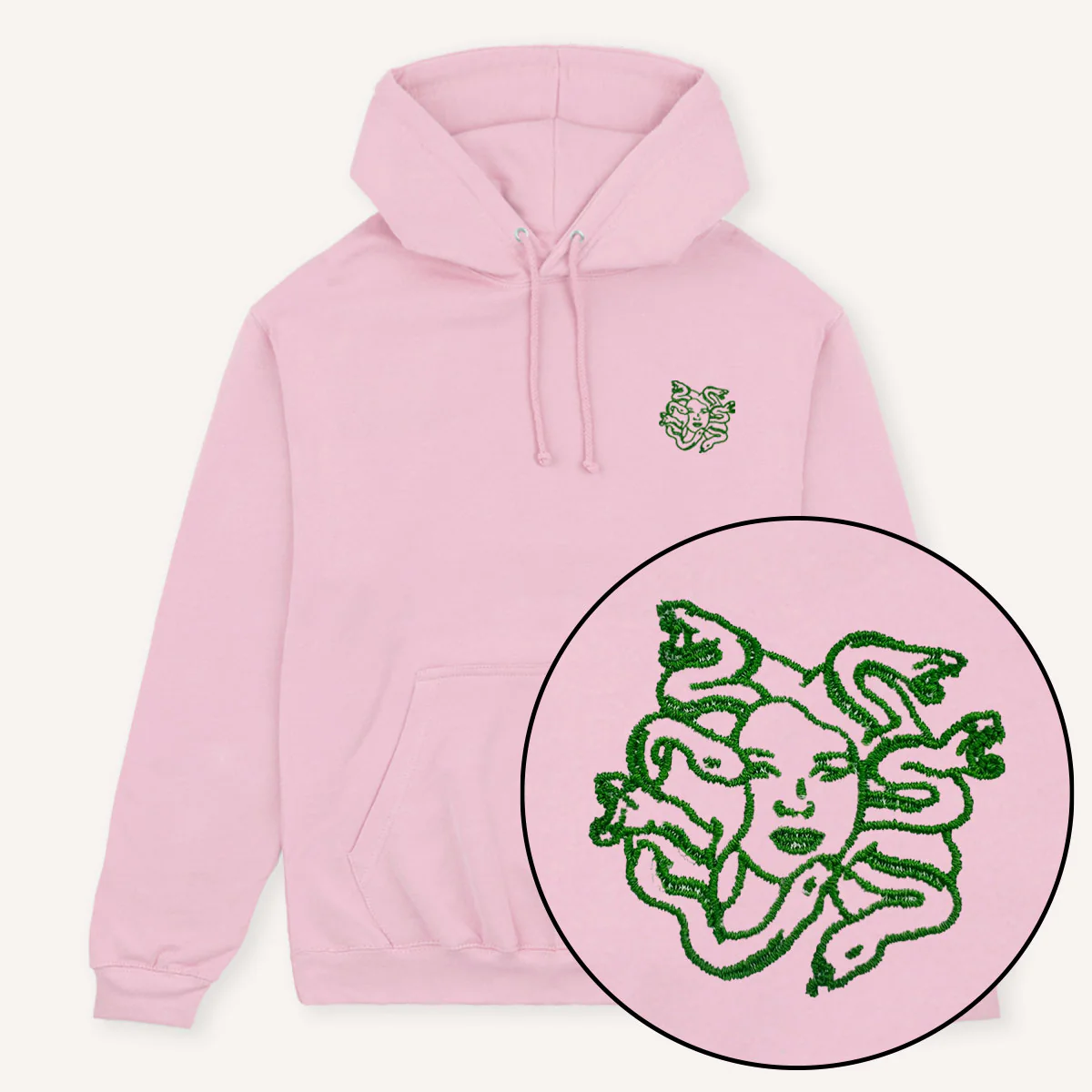 Medusa Embroidered Hoodie - Image 5