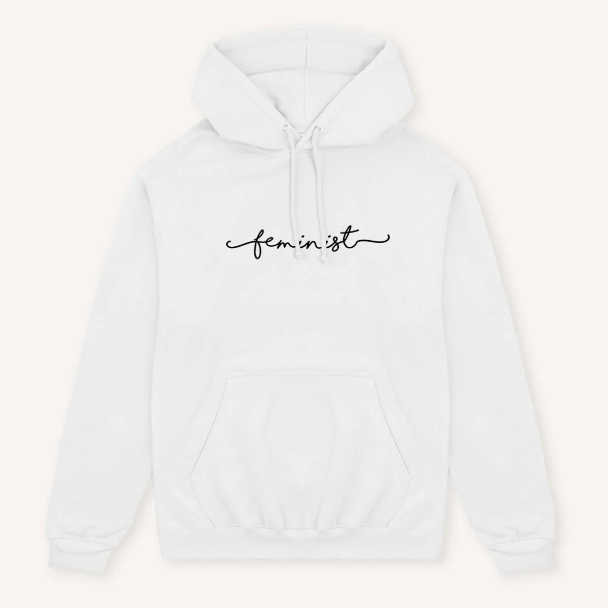 Minimalist Feminist Script Hoodie - Image 3