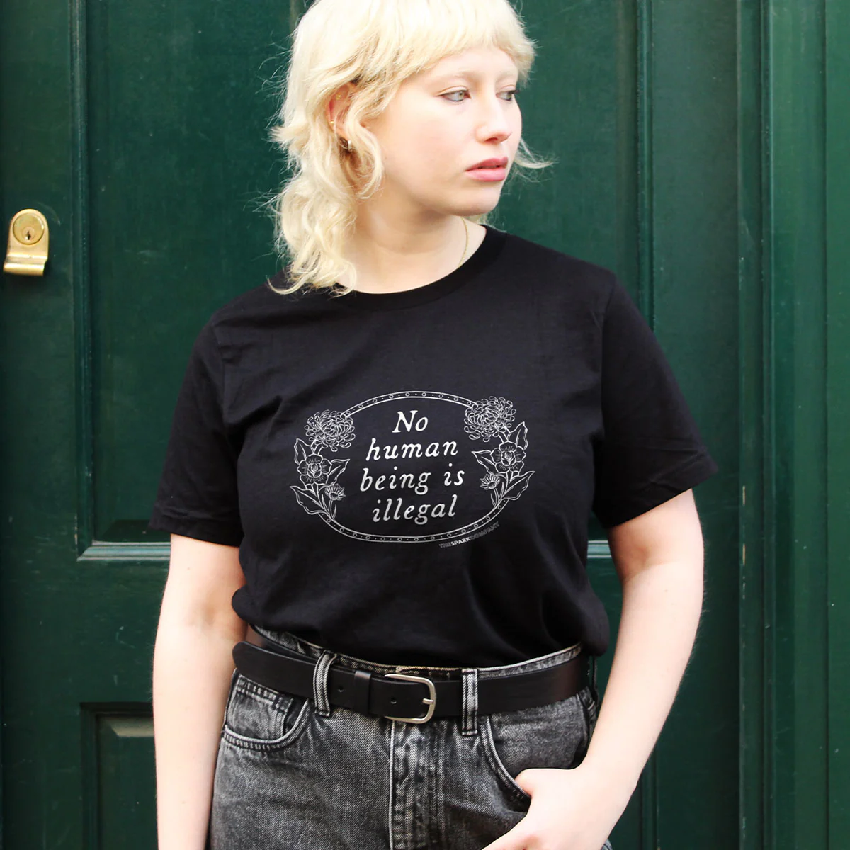 No Human Being Is Illegal T-Shirt - Image 2
