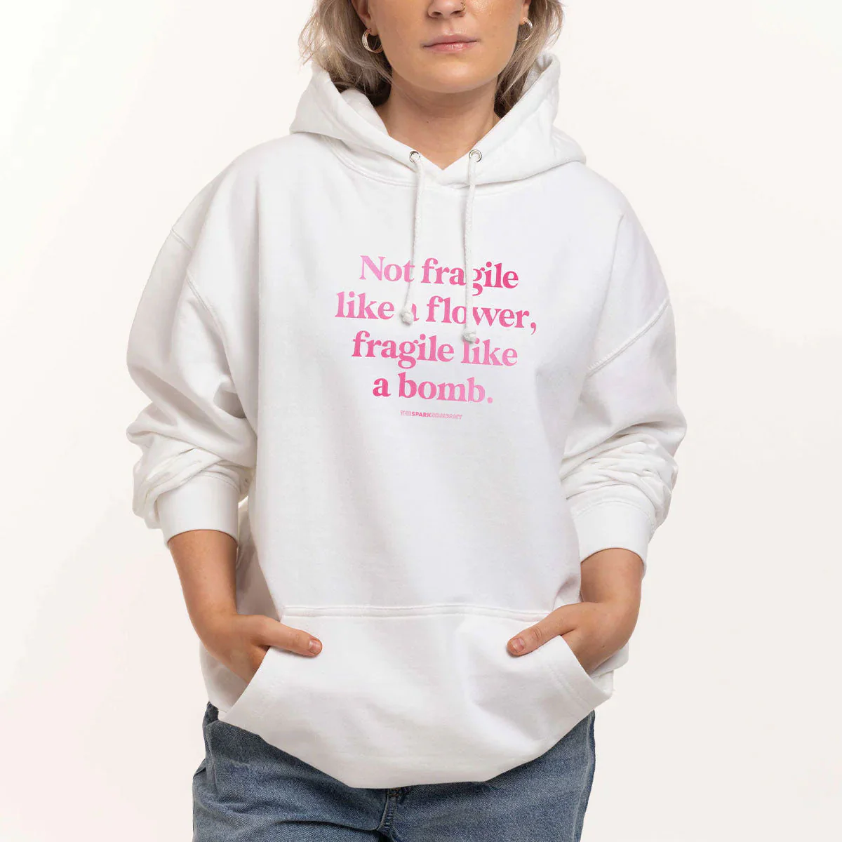 Not Fragile Like A Flower, Fragile Like A Bomb Hoodie - Image 2