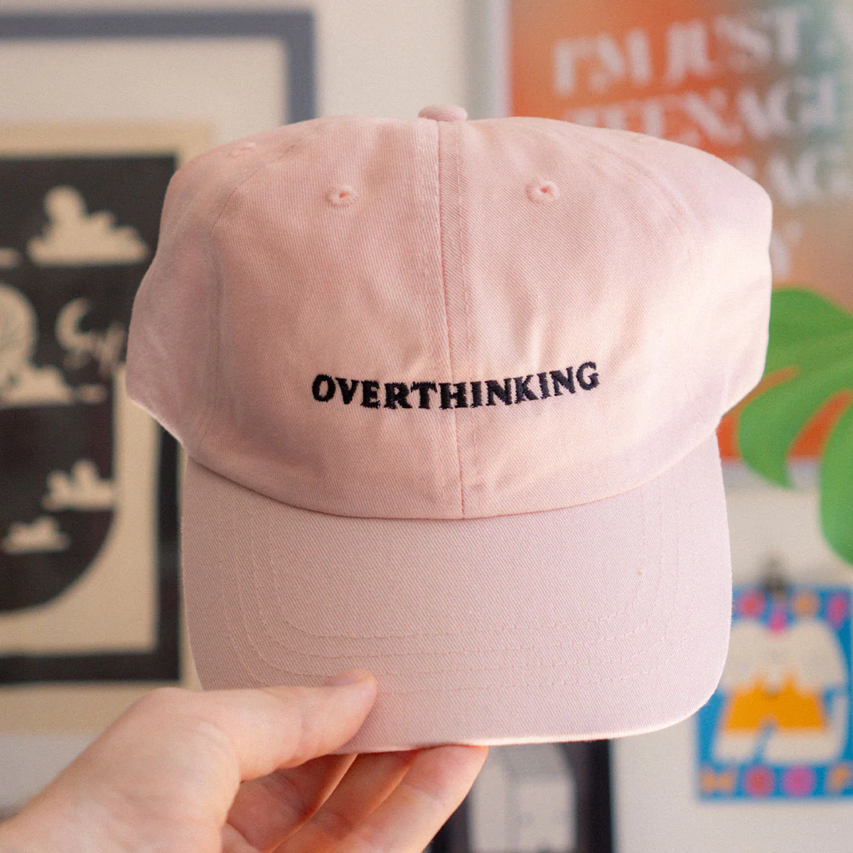 Overthinking Slogan Cap - Image 2