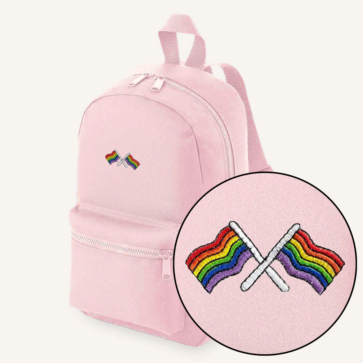 Pride Flags Embroidered Mini Backpack
