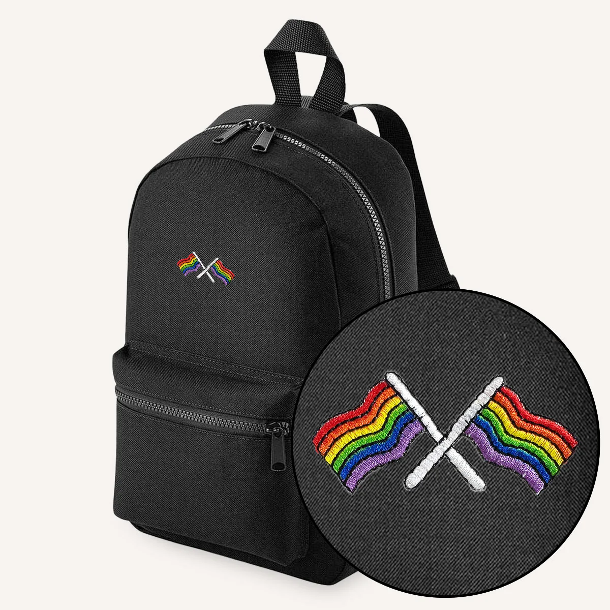 Pride Flags Embroidered Mini Backpack - Image 4