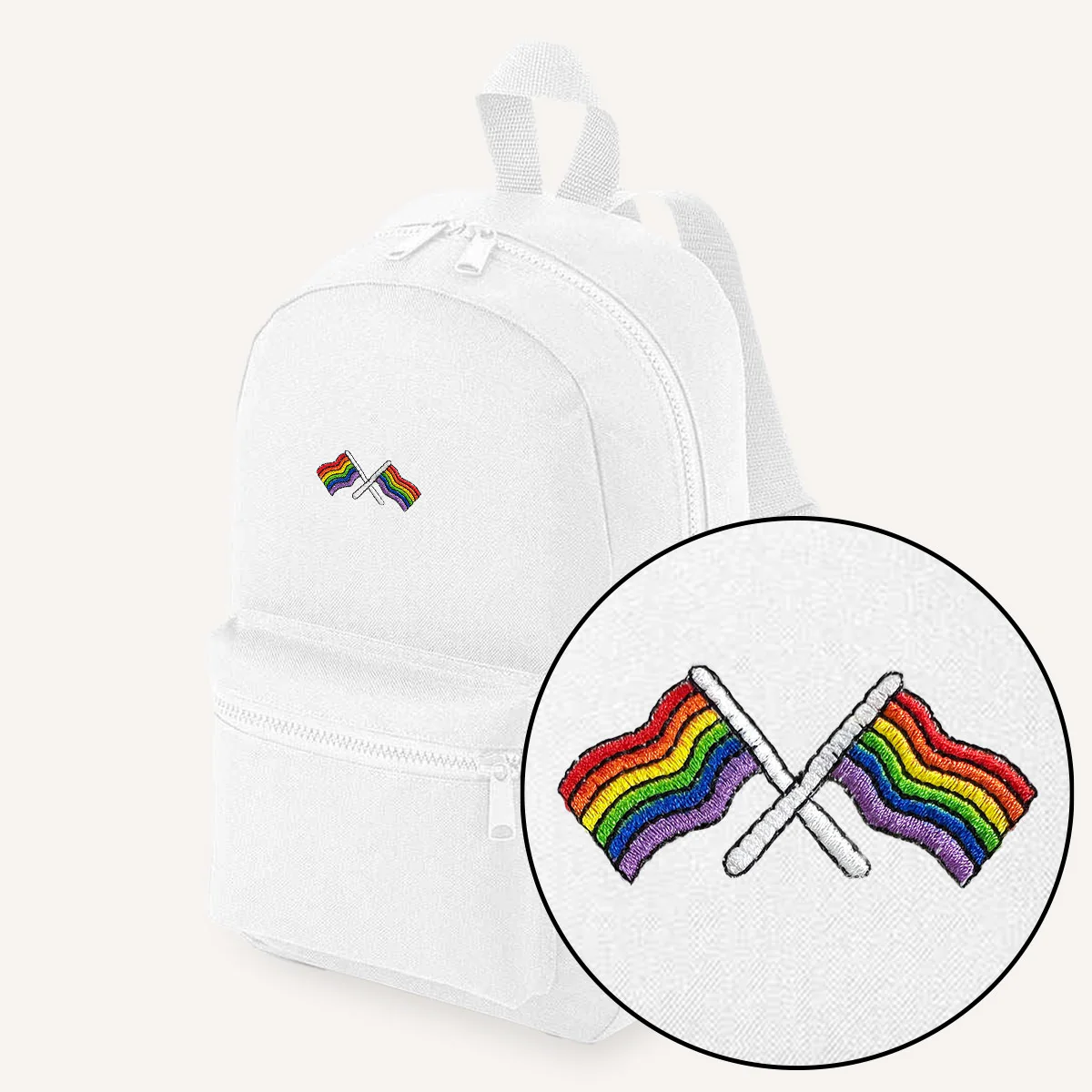 Pride Flags Embroidered Mini Backpack - Image 5