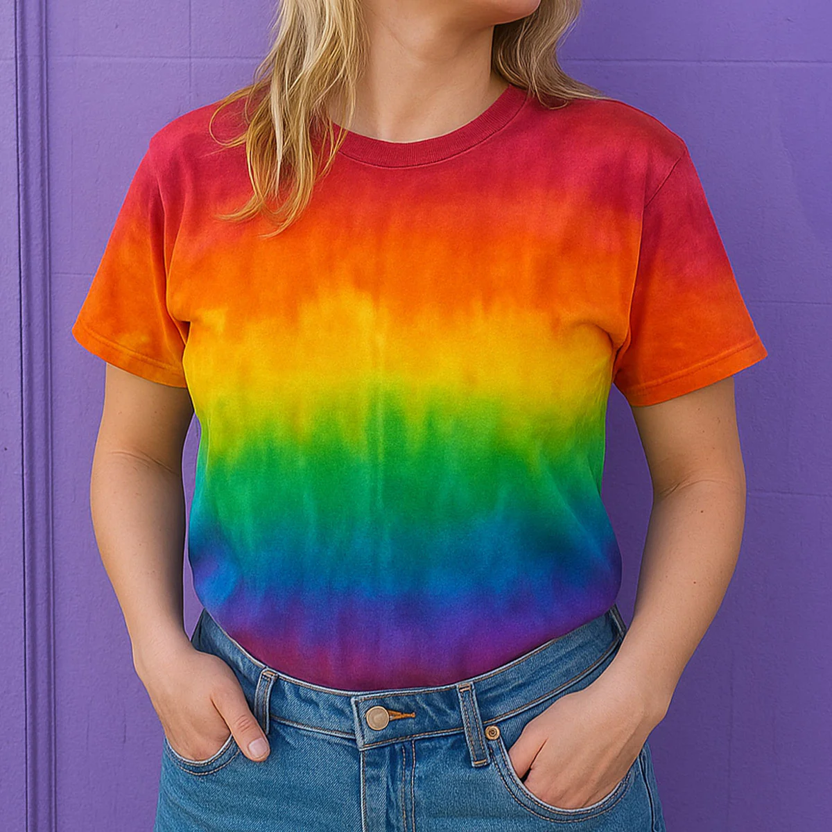 Pride Rainbow Inspired Tie Dye T-Shirt - Image 2