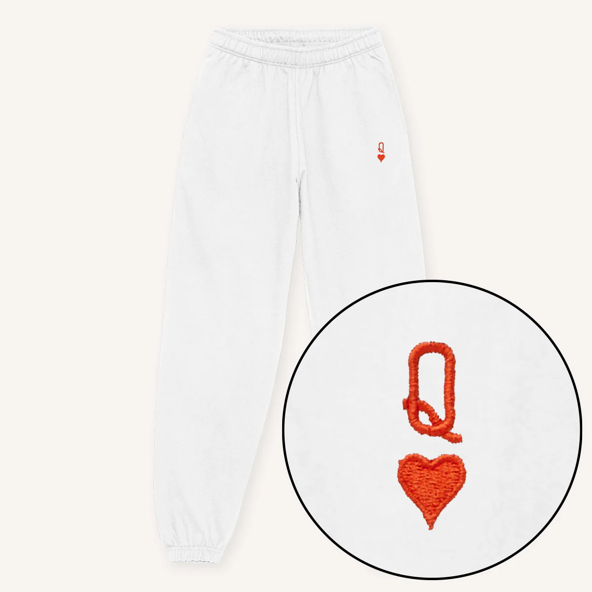 Queen Tiny Embroidery Detail Joggers - Image 4