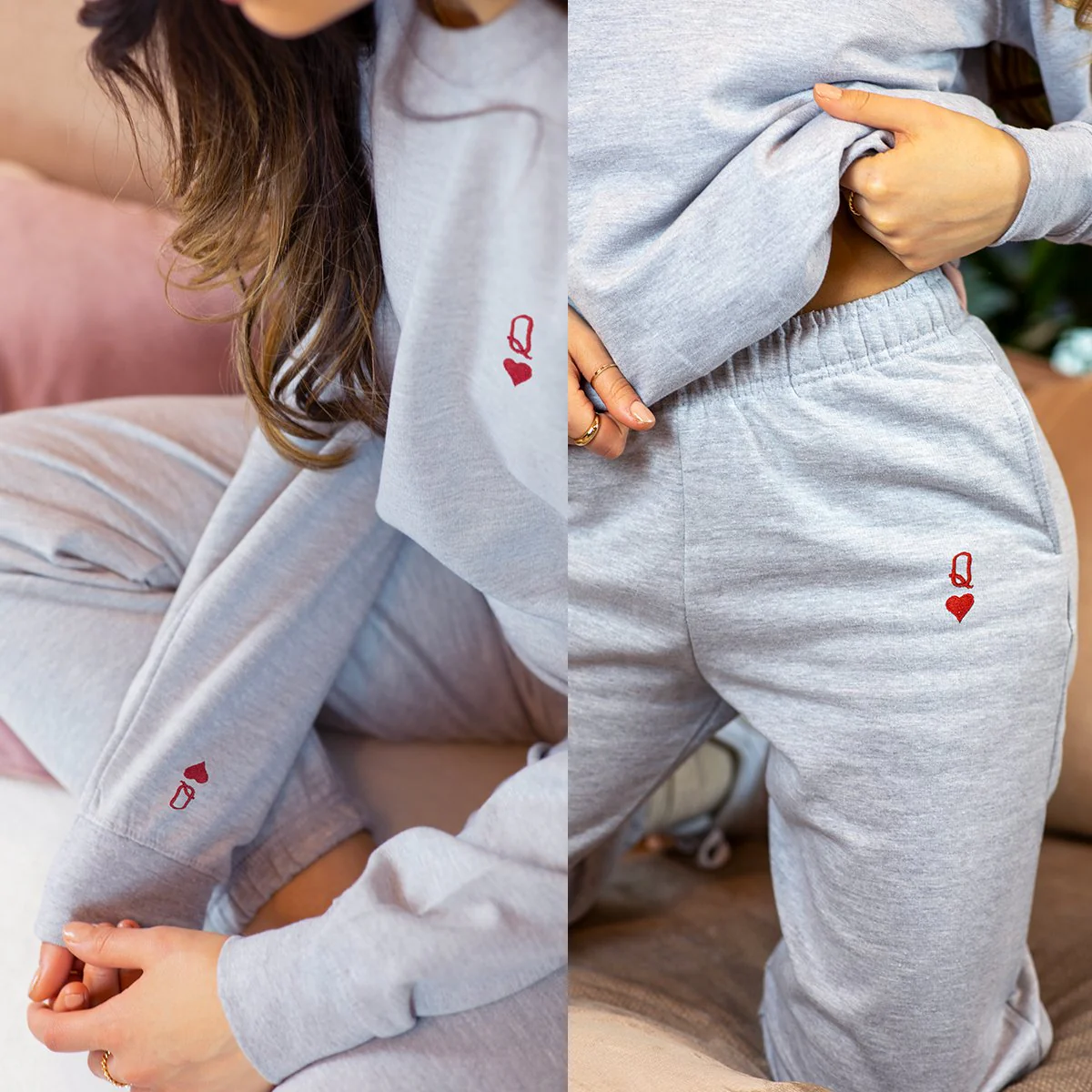 Queen Tiny Embroidery Detail Joggers - Image 7