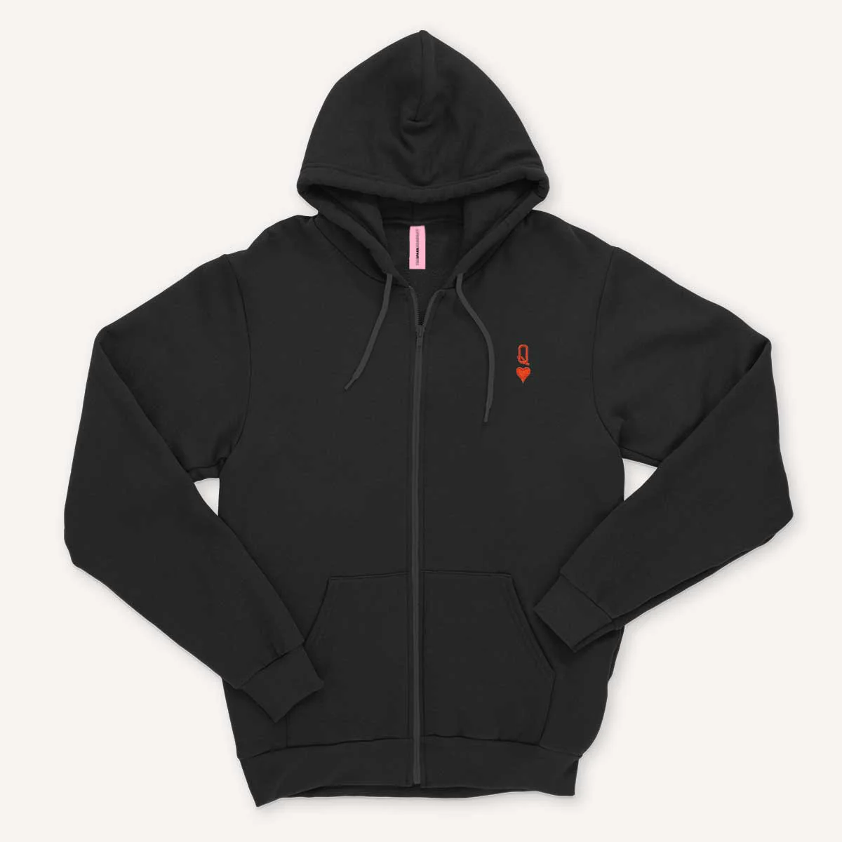 Queen Tiny Embroidery Detail Zipped Hoodie - Image 6