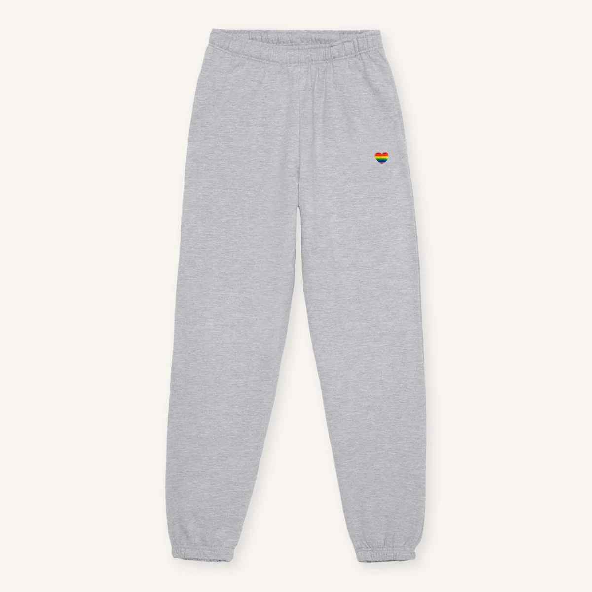 Rainbow Heart Embroidery Detail Joggers - Image 3