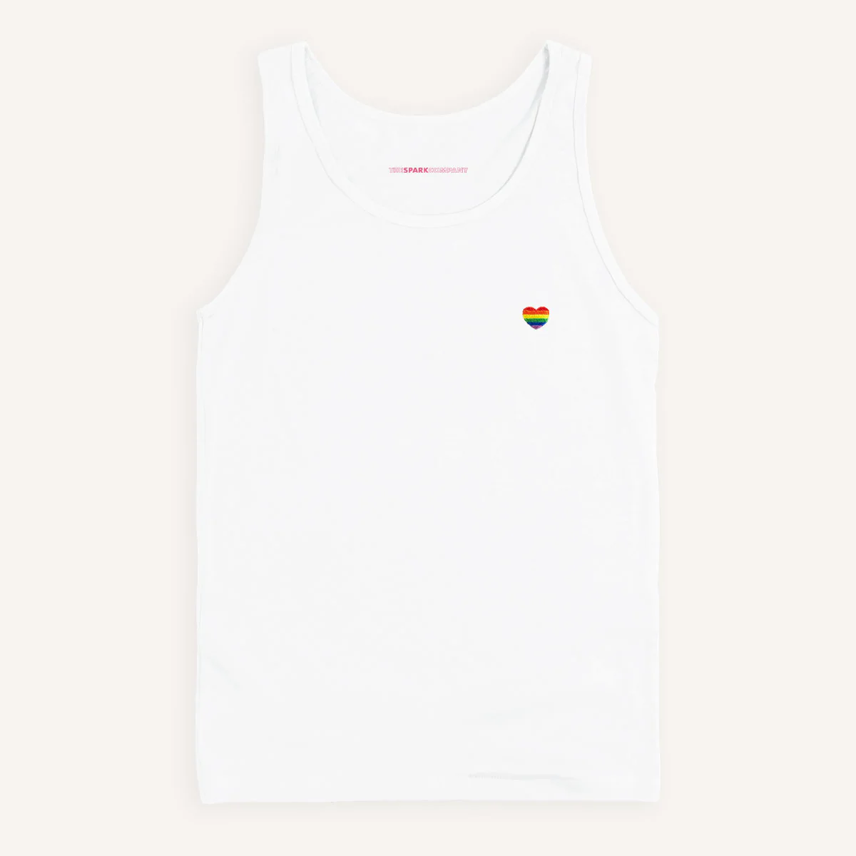 Rainbow Heart Embroidery Detail Tank Top - Image 2