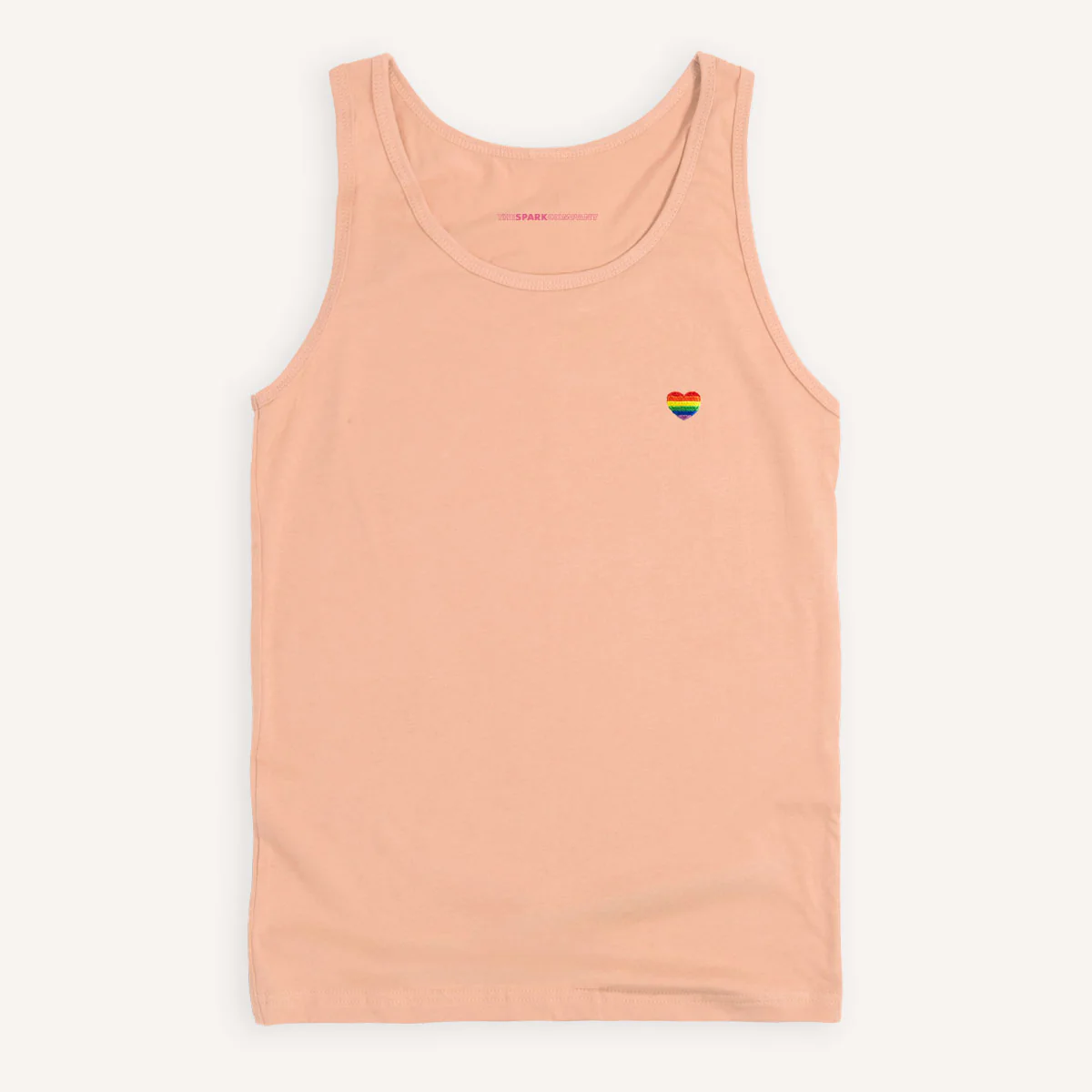 Rainbow Heart Embroidery Detail Tank Top - Image 4