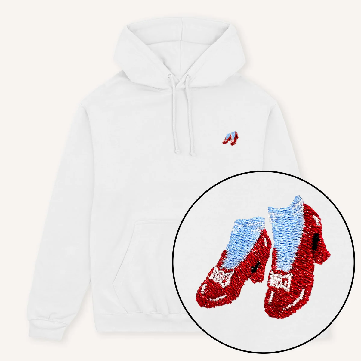 Ruby Slippers Embroidered Hoodie - Image 4