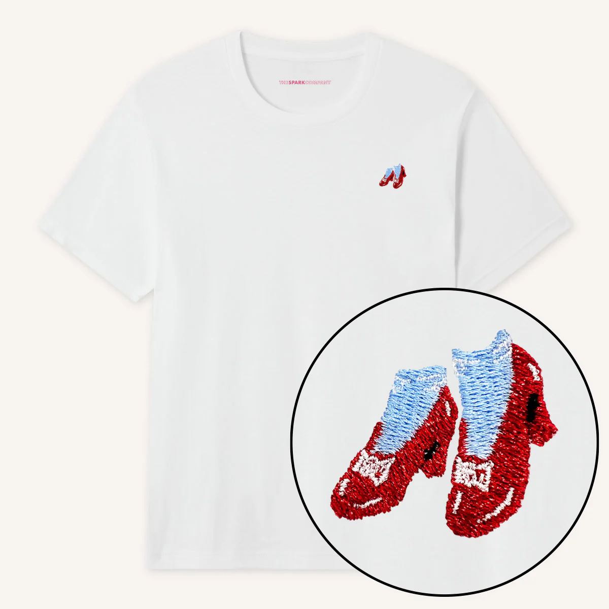 Ruby Slippers Embroidery Detail T-Shirt