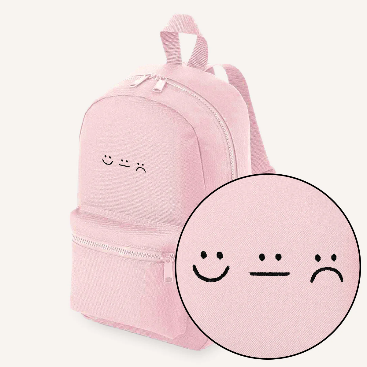 Smileys Embroidered Mini Backpack - Image 4