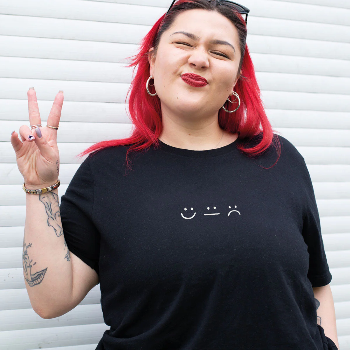 Smileys Embroidered T-Shirt - Image 2