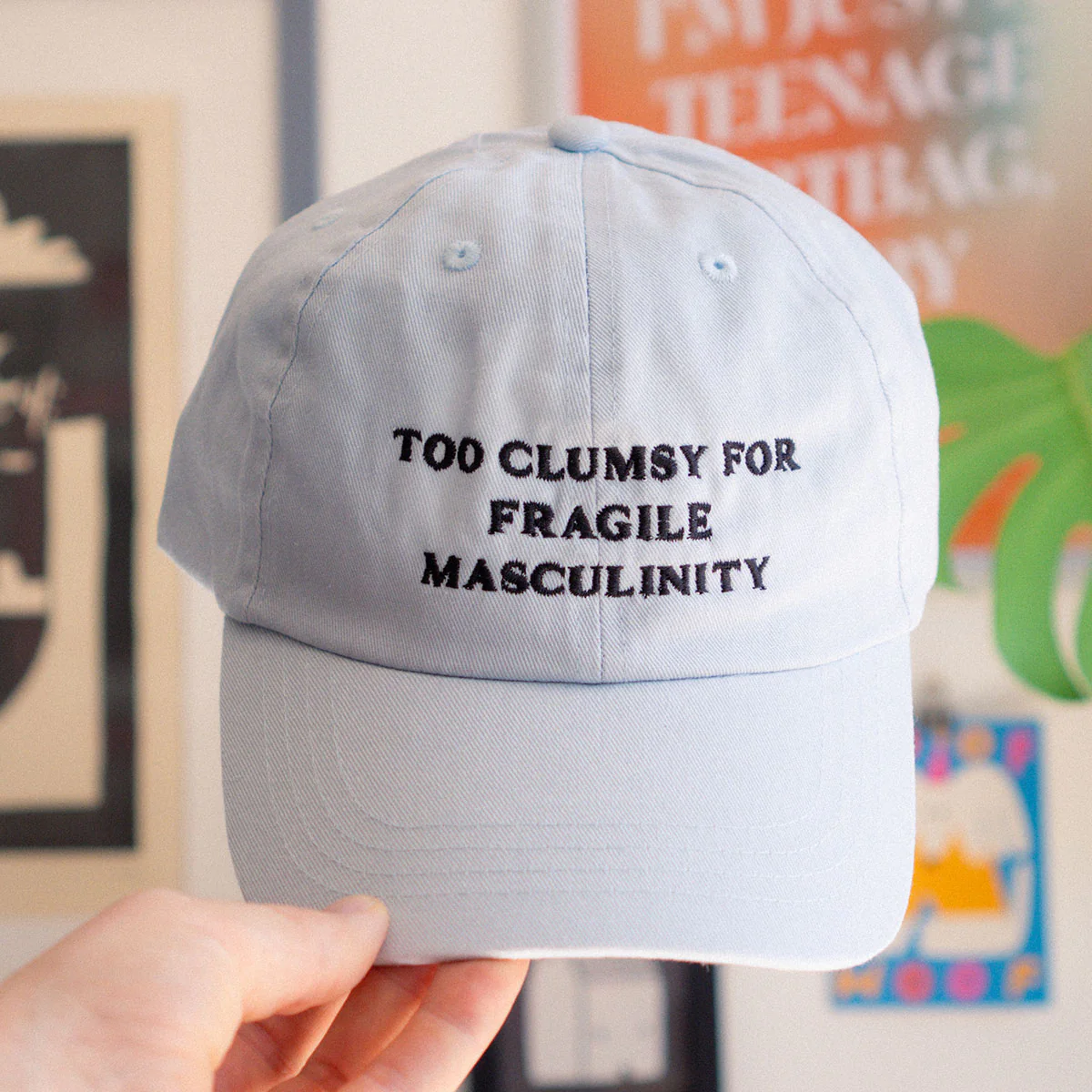 Too Clumsy For Fragile Masculinity Slogan Cap - Image 2